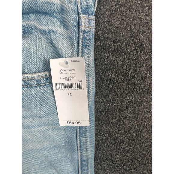 GAP Teen Low Stride Denim Jeans Girls Blue Light Wash 100% Cotton Sz 12 NEW - Picture 8 of 14